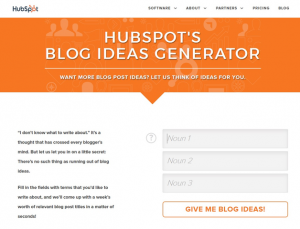 HubSpot Blog Idea Generator